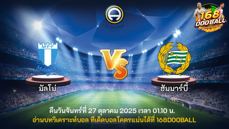 วิเคราะห์บอล มัลโม่ vs ฮัมมาร์บี้