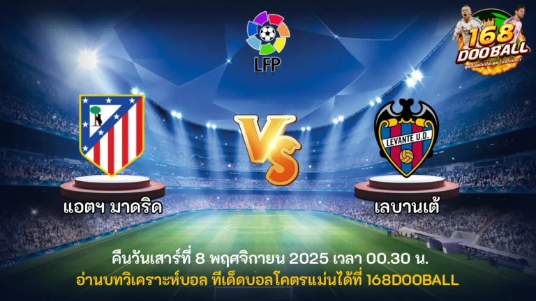 วิเคราะห์บอล แอตฯ มาดริด vs เลบานเต้