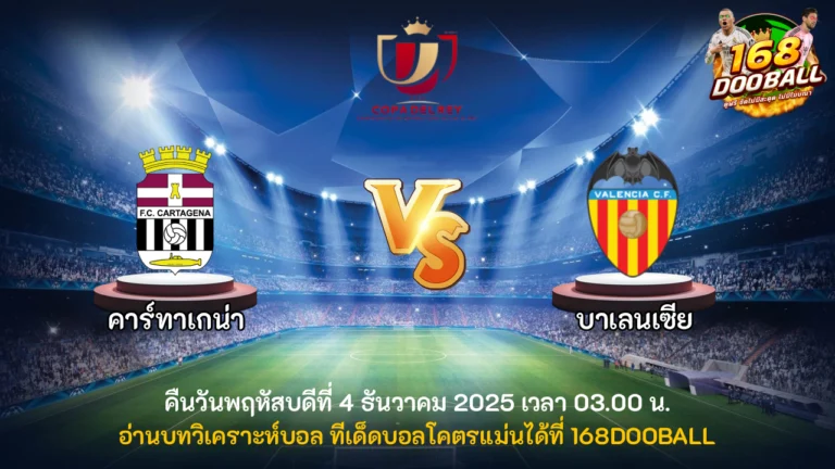 วิเคราะห์บอล คาร์ทาเกน่า vs บาเลนเซีย