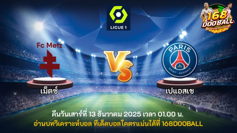วิเคราะห์บอล เม็ตซ์ vs เปแอสเช