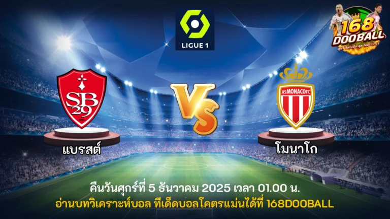 วิเคราะห์บอล แบรสต์ vs โมนาโก