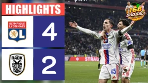ไฮไลท์ฟุตบอล โอลิมปิก ลียง vs พีเอโอเค