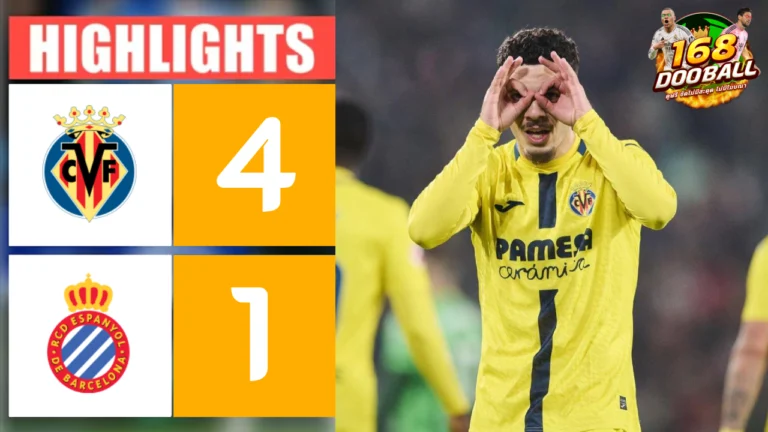 ไฮไลท์ฟุตบอล บียาร์เรอัล vs เอสปันญ่อล